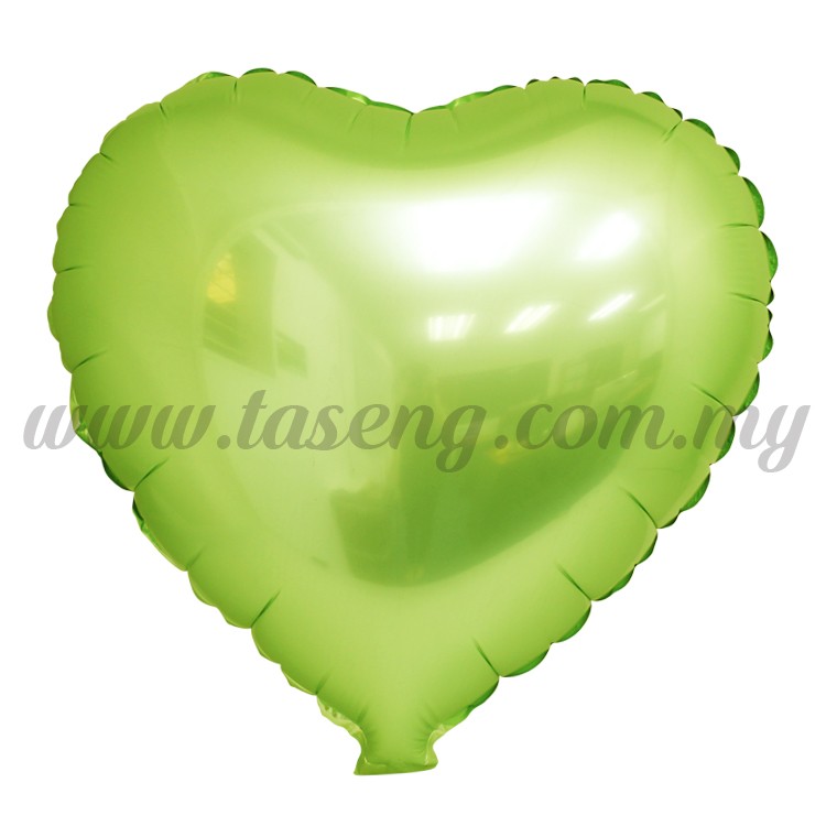 Foil Balloon Matt Heart Shape - Yellow Green (FB-SLB076-YG)