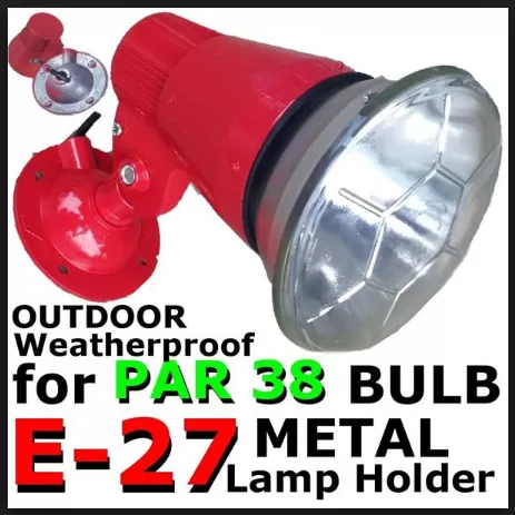 MP200 PAR38 HOLDER ONLY (RED) WEATHER PROOF (WITHOUT LAMP)