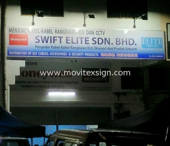 Signboard with LED spot light (click for more detail)