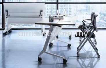 Heavy Duty Folding table with castor n modesty panel