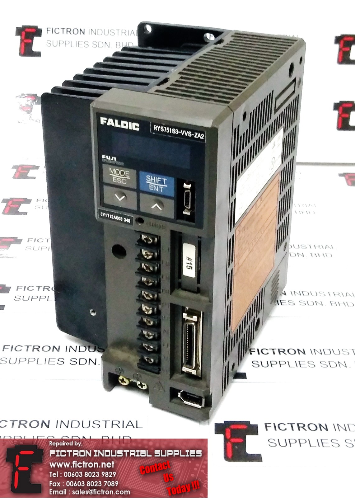 RYS751S3-VVS-ZA2 FUJI ELECTRIC SERVO DRIVE 100V 4.8A 0-333.3 Hz REPAIR IN MALAYSIA 1Yr WARRANTY