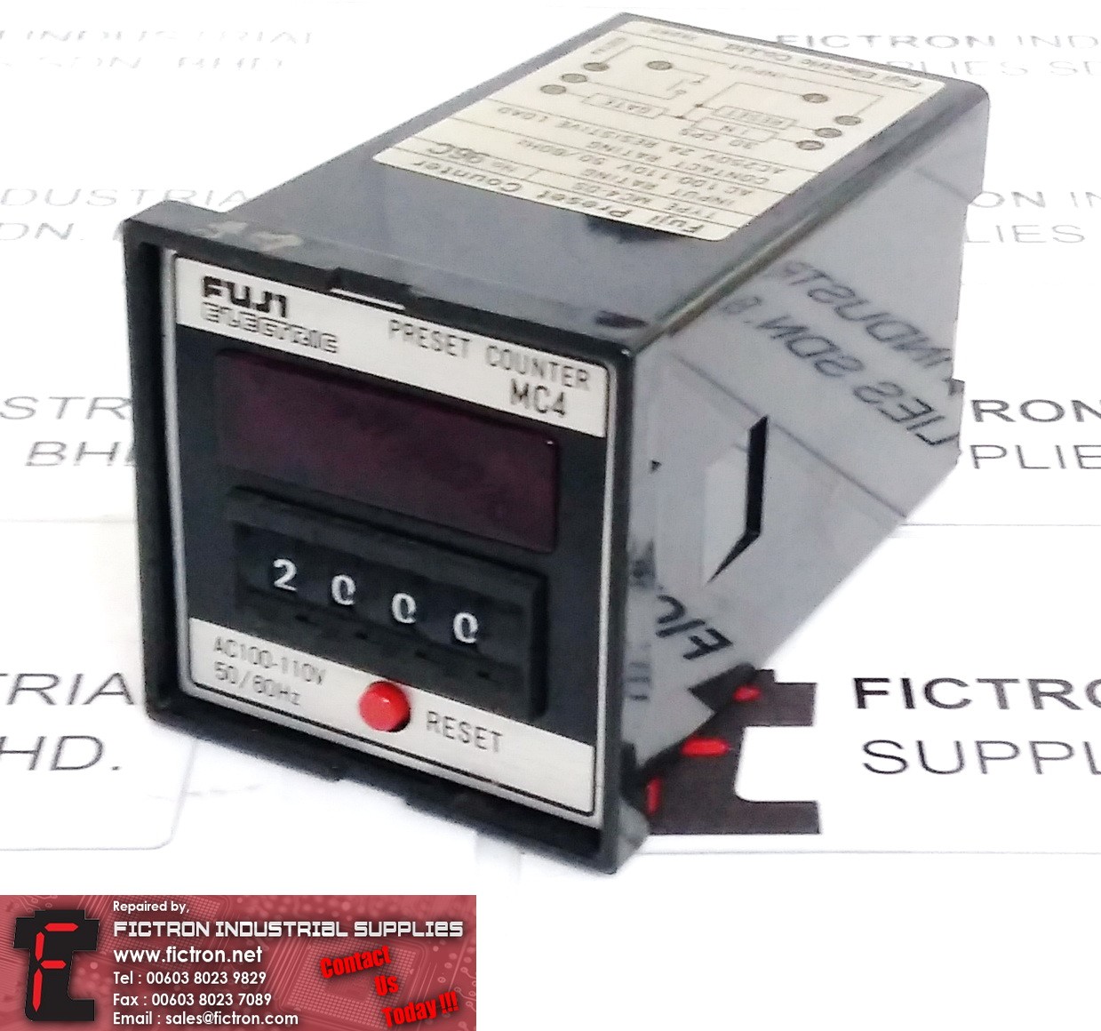 MC4-DS MC4 DS FUJI ELECTRIC PRESET COUNTER AC250V 2A RESISTIVE LOAD REPAIR IN MALAYSIA 1Yr WARRANTY