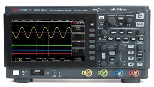 DSOX1204A Oscilloscope: 70/100/200 MHz, 4 Analog Channels