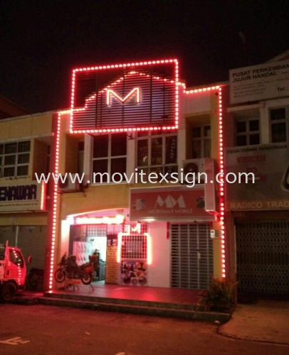 LED frame lighting and LED neon will bring a good visual effect to your signboard outdoor (click for more detail)