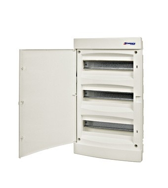 Flush-mounting PVC 3-row Enclosure, 36MW, white door  Consumer Enclosure Selangor, Malaysia, Kuala Lumpur (KL), Subang Jaya Supplier, Suppliers, Supply, Supplies | SCH Teknik Sdn Bhd