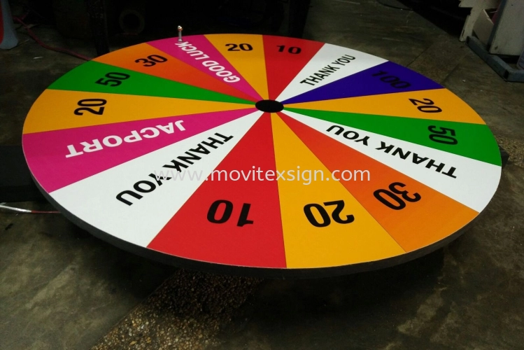 game spinner board For canval funfair or promotion games for car/birthday party lucky draw (click for more detail)