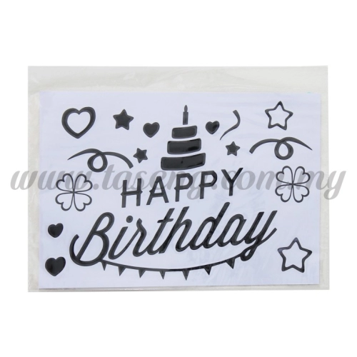 Sticker (Happy Birthday) - Black (SK-HB5-BL)