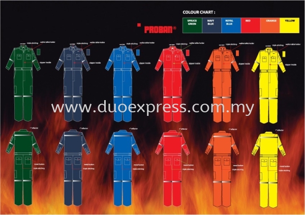 Fire Retardant Coverall - PROBAN Safety Protective Apparel Protective Equipment and Apparel - Malaysia, Selangor, Kuala Lumpur (KL), Petaling Jaya (PJ) Supplier, Suppliers, Supply, Supplies | Duo Express