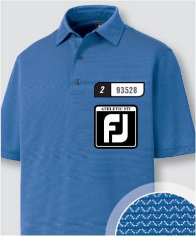 FJ Zig Zag Jacquard Self Collar Marine/White Model No 93528