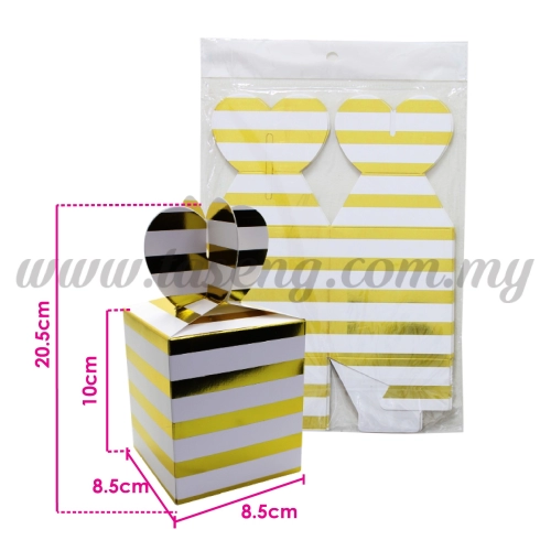 Gift Box Stripe - Gold 1pack *6pcs (BX-GBS-GO)