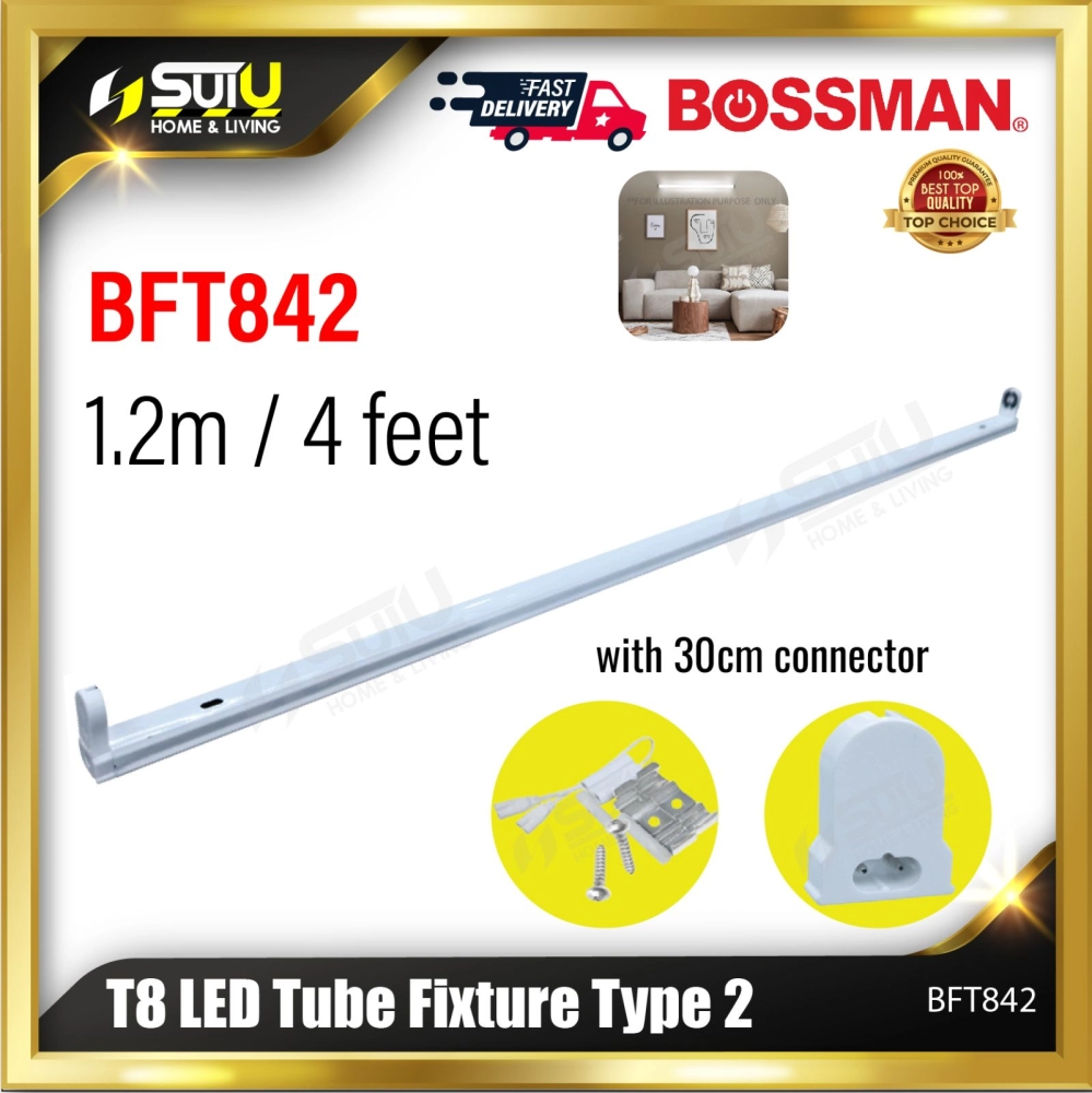 BOSSMAN BFT842 T8 LED Tube Fixture Type 2 with 30cm Connector