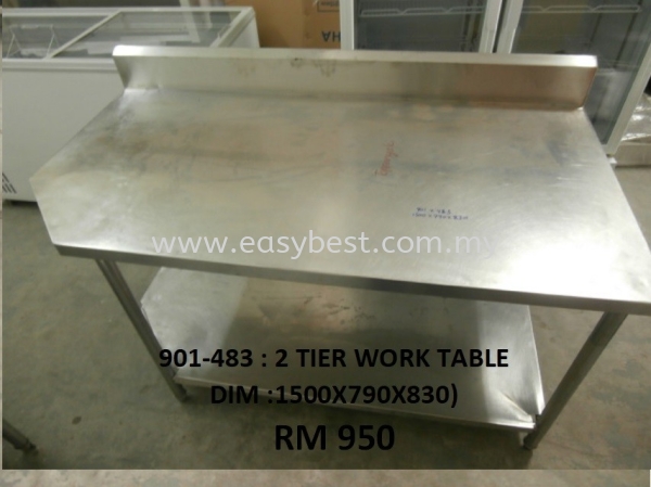 USED : 901-483 : 2 TIER WORKTABLE Used-Kitchen Equipments Seri Kembangan, Selangor, Kuala Lumpur (KL), Batu Caves, Malaysia Supplier, Supplies, Manufacturer, Design, Renovation | Easy Best Marketing Sdn Bhd