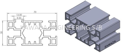 Aluminium Profile 35 X 70