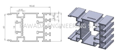 FREE FLOW CONVEYOR PROFILE (MAIN FRAME)