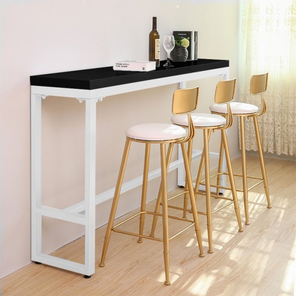 ACCENT White Steel Leg Melamine Board Bar Table (Black) Bar Table & Stool Kitchen & Dining Malaysia, Selangor, Kuala Lumpur (KL) Supplier, Suppliers, Supply, Supplies | Like Bug Sdn Bhd