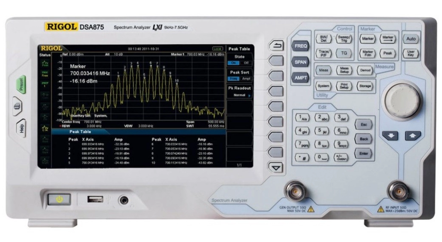 Rigol DSA832 Spectrum Analyzer, 9 kHz to 3.2 GHz