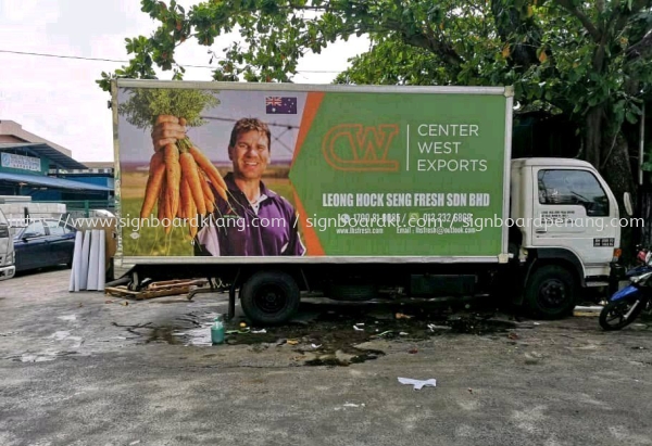 Leong hock seng fresh sdn bhd truck lorry warping sticker Stiker Trak Lori Selangor, Malaysia, Kuala Lumpur (KL) Pembuat, Pebekal, Pemasangan | Great Sign Advertising (M) Sdn Bhd