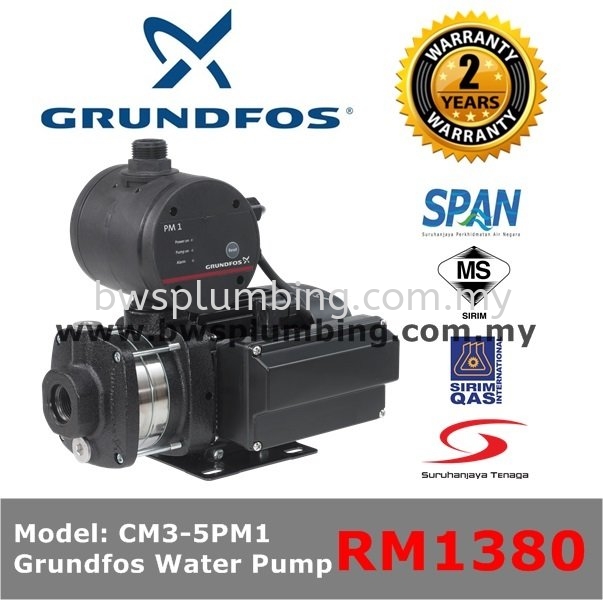 Grundfos Water Pump CM3-5PM1 Grundfos Water Pressure Pump Selangor, Malaysia,  Melaka, Kuala Lumpur (KL), Seri