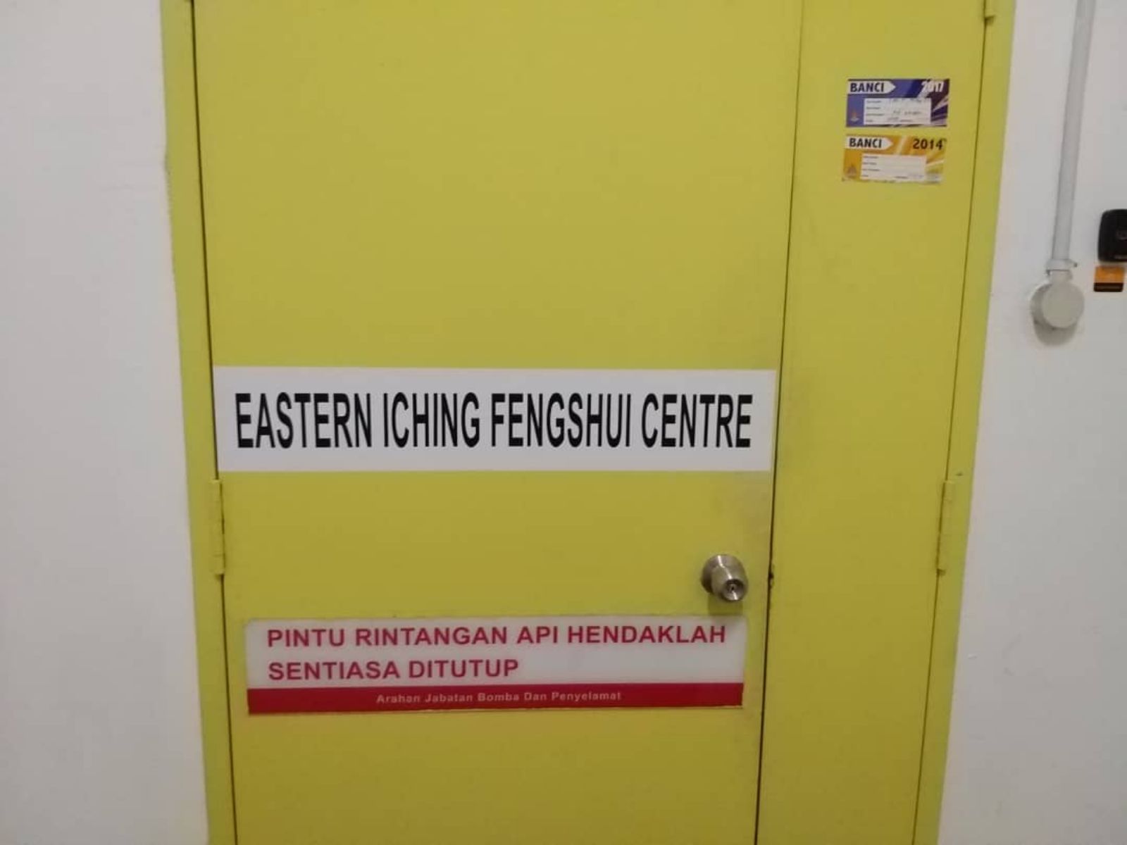 sticker cutting paste on door