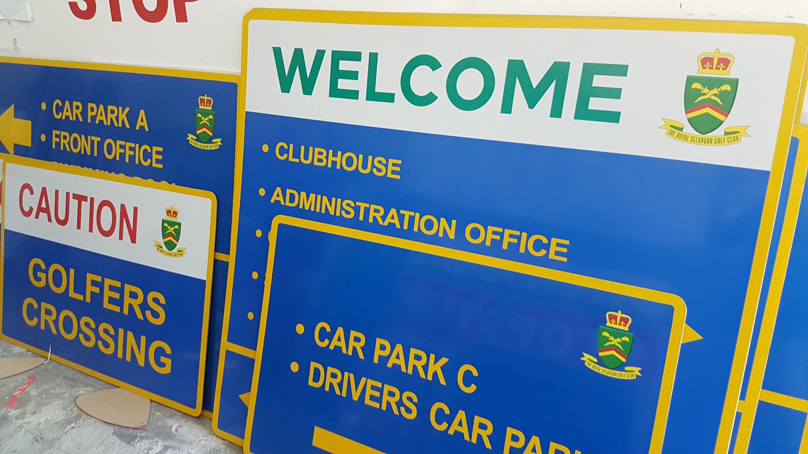Reflective stickers signboard