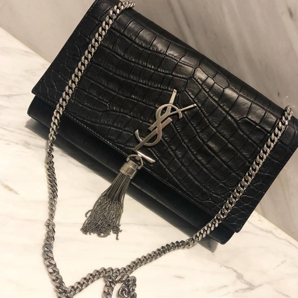 (SOLD) YSL Kate Tassel Crocodile Embossed Leather in Black with SHW YSL Kuala Lumpur (KL), Selangor, Malaysia. Supplier, Retailer, Supplies, Supply | BSG Infinity (M) Sdn Bhd