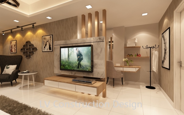  TV Console Design Johor Bahru (JB), Malaysia Design | LV Construction Design Sdn Bhd