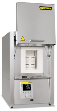 High temperature chamber furnace with MoSi Heating elements as table top model up to 1800°C