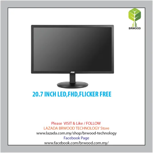 AOC E2180SWDN: 20.7 INCH LED,FHD,FLICKER FREE MONITOR