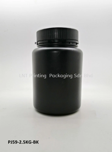 2.5KG BLACK PLASTIC JAR