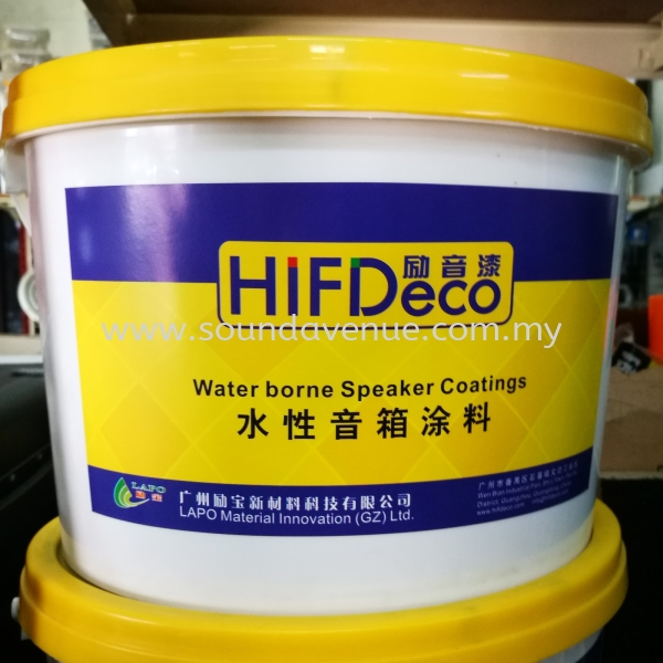 HIFdeco WaterBorne Speaker Coating HIFdeco WaterBorne Speaker Coating Kuala Lumpur (KL), Malaysia, Selangor, Pudu Supplier, Supply, Supplies, Manufacturer | Sound Avenue Sdn Bhd