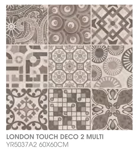 London Touch Deco 2 Multi YR5037A2 60 x 60cm LONDON Commercial Kuala Lumpur (KL), Malaysia, Selangor, Cheras, Petaling Jaya (PJ), Setapak Supplier, Suppliers, Supply, Supplies | Sing Mee Co. (M) Sdn. Bhd.