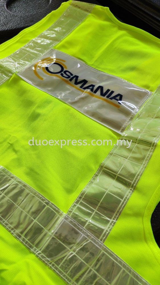 Safety vest with custom reflective logo