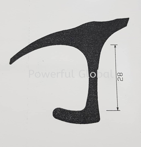 Container Door Seals PWF5621 EPDM /NBR Nitrile /Neoprene Rubber Extrusion Malaysia, Selangor, Kuala Lumpur (KL), Rawang Manufacturer, Supplier, Supply, Supplies | Powerful Global Supplies