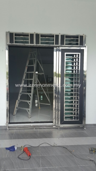  Both Side Open Door Door Stainless Steel Johor Bahru (JB), Skudai, Malaysia Contractor, Service | Iron Man Metal Work