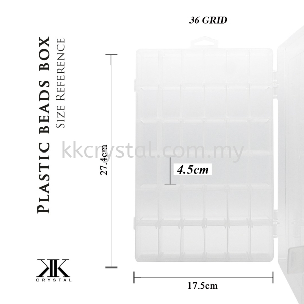 013116, Plastik Portable Beads Box, 36GRID Portable Jewelry Beads Box Boxes / Pouches Kuala Lumpur (KL), Malaysia, Selangor, Klang, Kepong Wholesaler, Supplier, Supply, Supplies | K&K Crystal Sdn Bhd