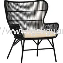 RLC 001 - RATTAN LOUNGE CHAIR + STEEL 