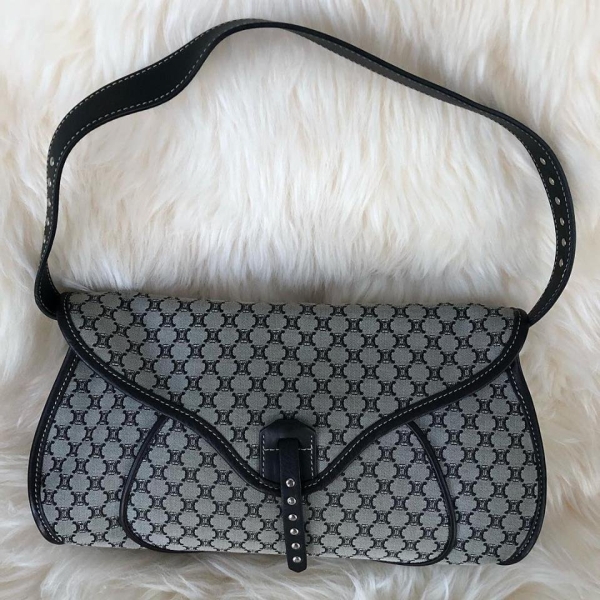 (SOLD) Celine Vintage Shoulder Bag with Black Leather Trim Celine Kuala Lumpur (KL), Selangor, Malaysia. Supplier, Retailer, Supplies, Supply | BSG Infinity (M) Sdn Bhd