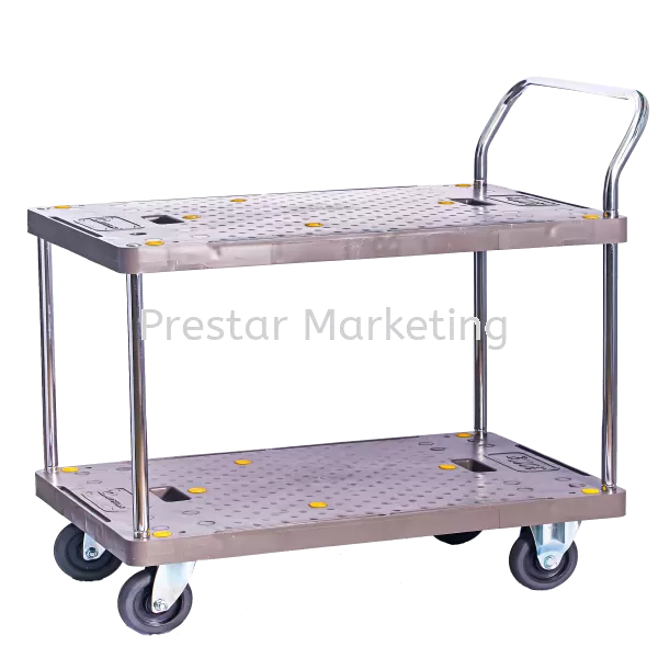 MYSTAR - PVC PLATFORM DOUBLE DECKER SINGLE HANDLE TROLLEY