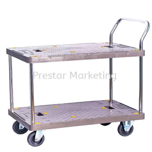 MYSTAR - PVC PLATFORM DOUBLE DECKER SINGLE HANDLE TROLLEY