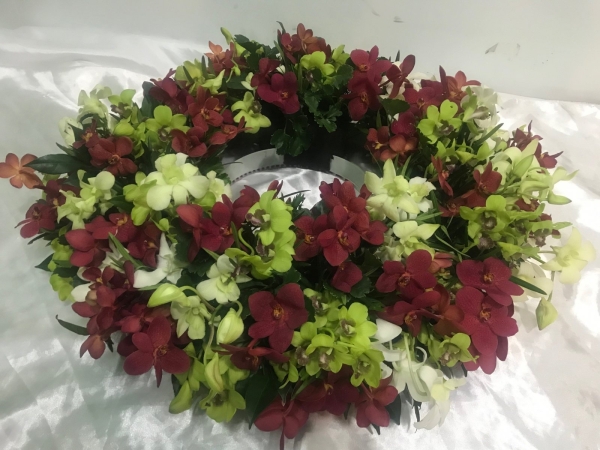 Orchid Funeral Arrangment (FA-196) Wreaths Funeral Arrangement Kuala Lumpur (KL), Selangor, Malaysia Supplier, Suppliers, Supply, Supplies | Shirley Florist