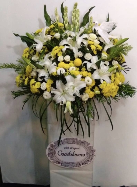 Funeral Arrangment (FA-197)  Sympathy / Condolences Flower Arrangement Funeral Arrangement Kuala Lumpur (KL), Selangor, Malaysia Supplier, Suppliers, Supply, Supplies | Shirley Florist