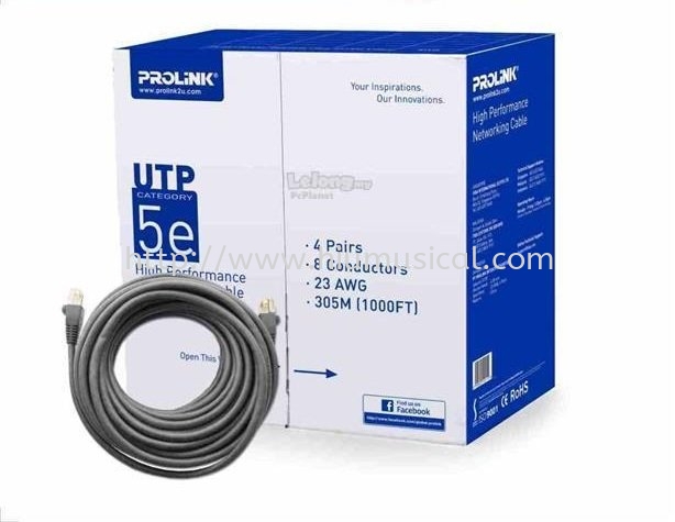 PROLiNK CAT5E / CAT-5E UTP Network Cable (305 meters) Cables Accessories  Johor Bahru JB Malaysia Supply