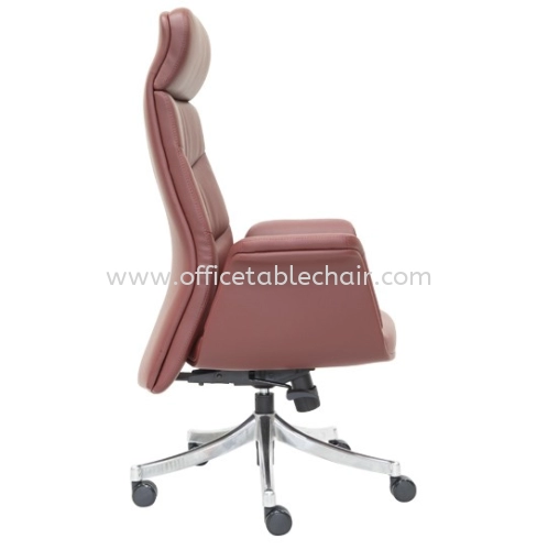 OXFORD DIRECTOR HIGH BACK LEATHER CHAIR WITH ROCKET ALUMINIUM BASE