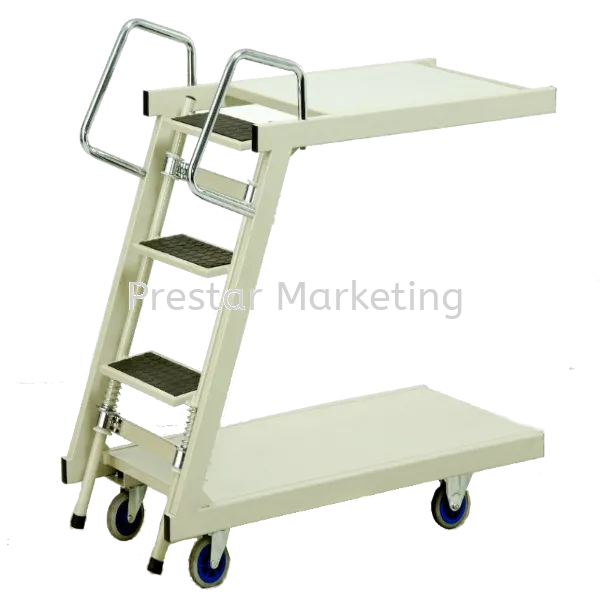 STOCKY - 3 STEP LADDER TROLLEY