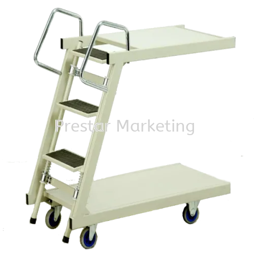 STOCKY - 3 STEP LADDER TROLLEY