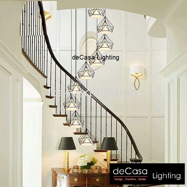 PENDANT LIGHT-DIAMOND SHAPE W LAMP SHADE HIGH CEILING PENDANT LIGHT Selangor, Kuala Lumpur (KL), Puchong, Malaysia Supplier, Suppliers, Supply, Supplies | Decasa Lighting Sdn Bhd