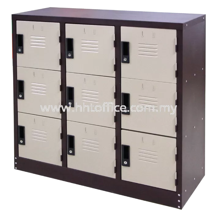 9 Compartment Half Height Steel Locker