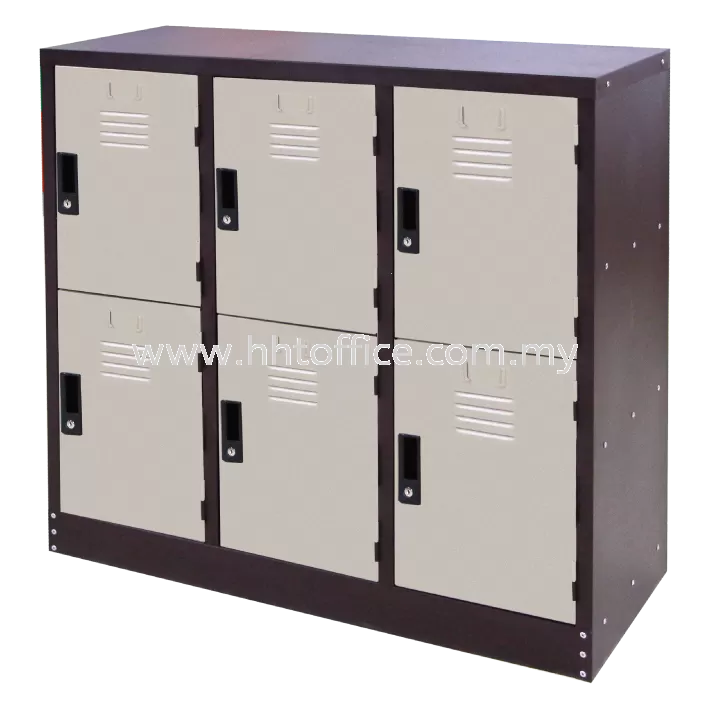 6 Compartment Half Height Steel Locker