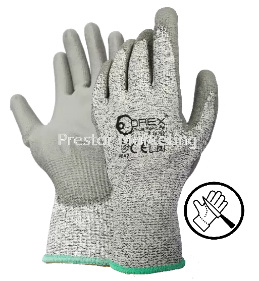 OREX - ANTI CUT SAFETY GLOVE WITH HPPE & PU COATING