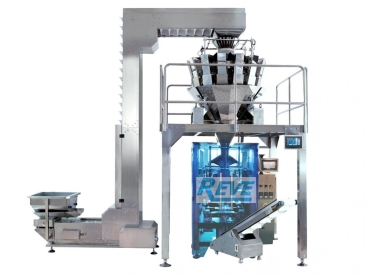 VERTICAL FORM FILL SEAL PACKING MACHINE WITH FILLING SYSTEM